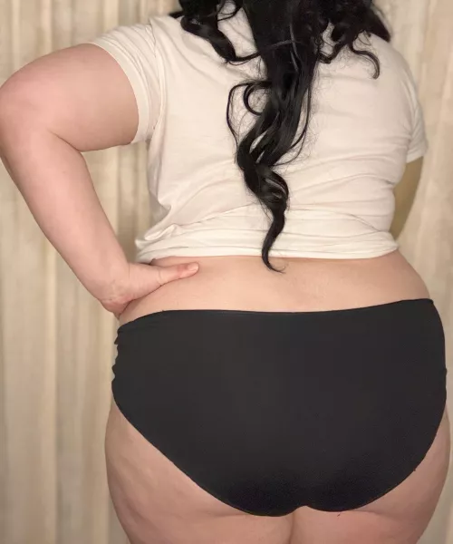 Black panties, black hair
