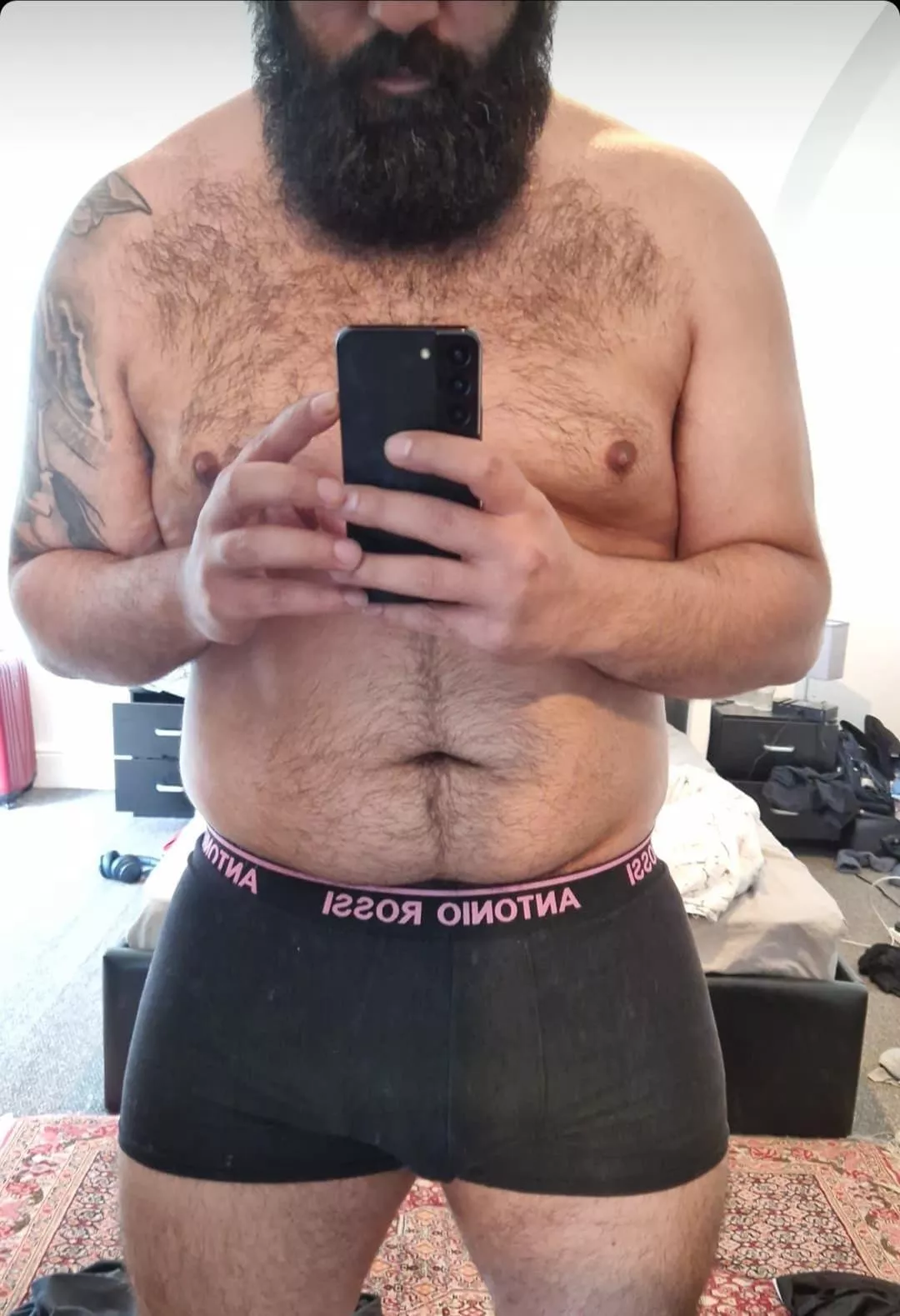 Dad bod and boxers