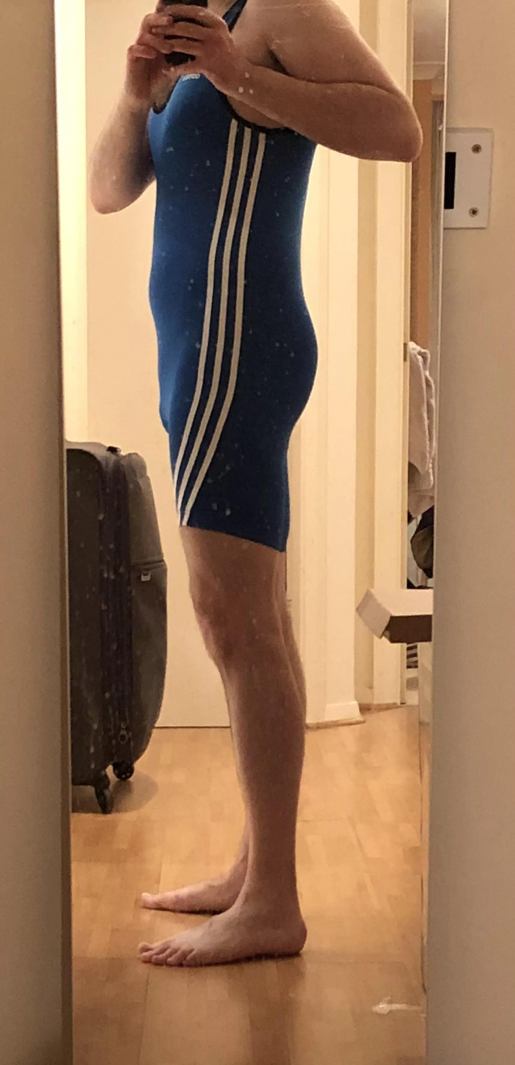 Feeling inspired by the Olympics, I dug out one of my singlets this evening, think it’s been about six years since I last wore this! 