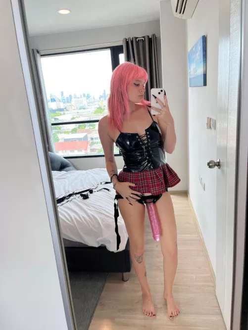 First, let's check how deep your mouth is, then your ass
