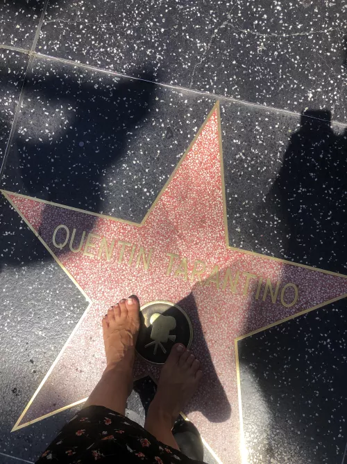 I had to take a picture of my feet next to this star...Do you know why?