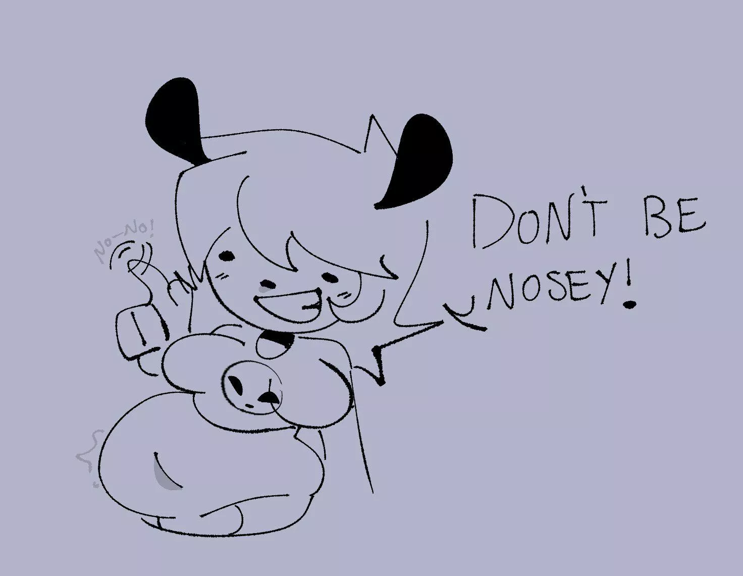 {Image} Don't be nosey! [Original character], [oral vore], [belly]