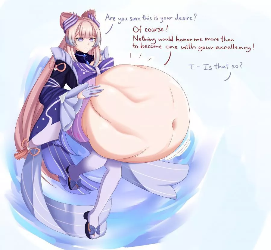 {image} Sangonomy Kokomi vore 0.0 (digestion) (female pred)