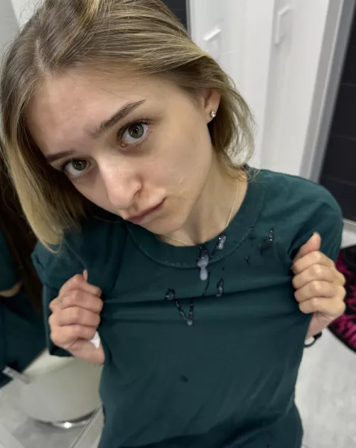 Now you have to fuck me for dirtying my favorite t-shirt