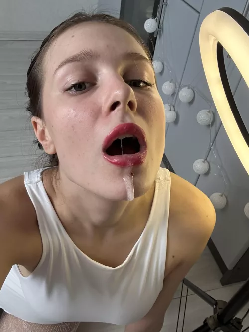 Spit on me, please, it's so hot