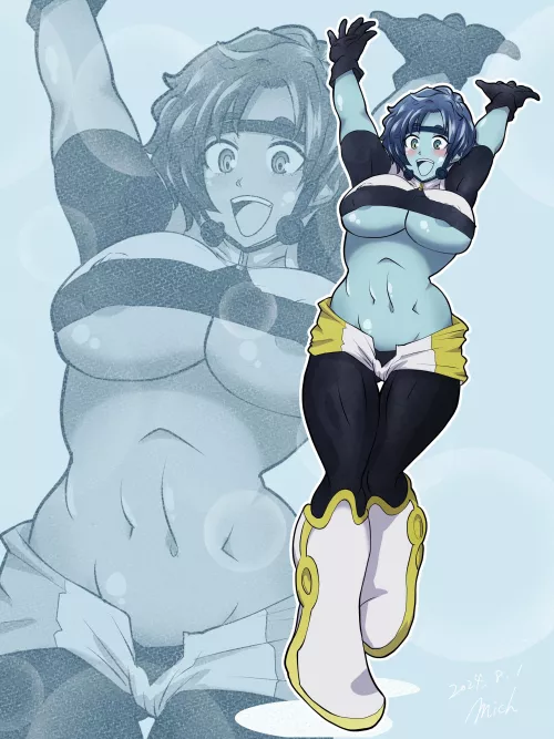 The first bubble girl I ever drew.