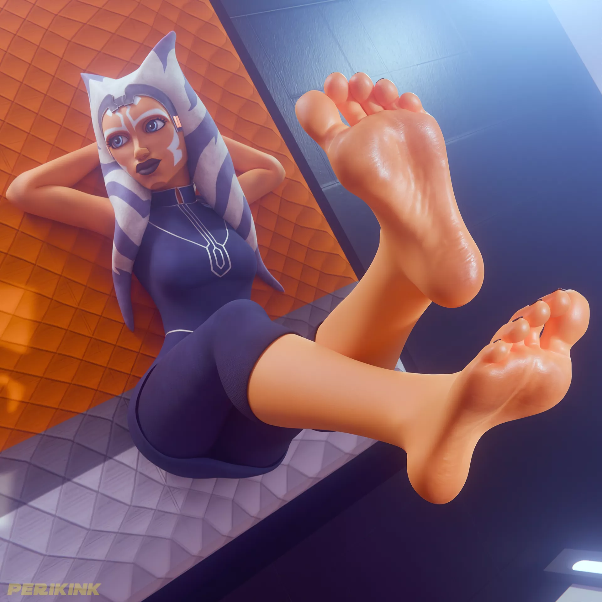 Ahsoka Stretching Her Feet [Clone Wars] (Perikink)