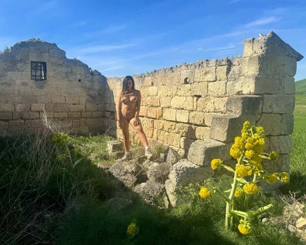 From my road trip through Italy. Ruins in the open fields.
