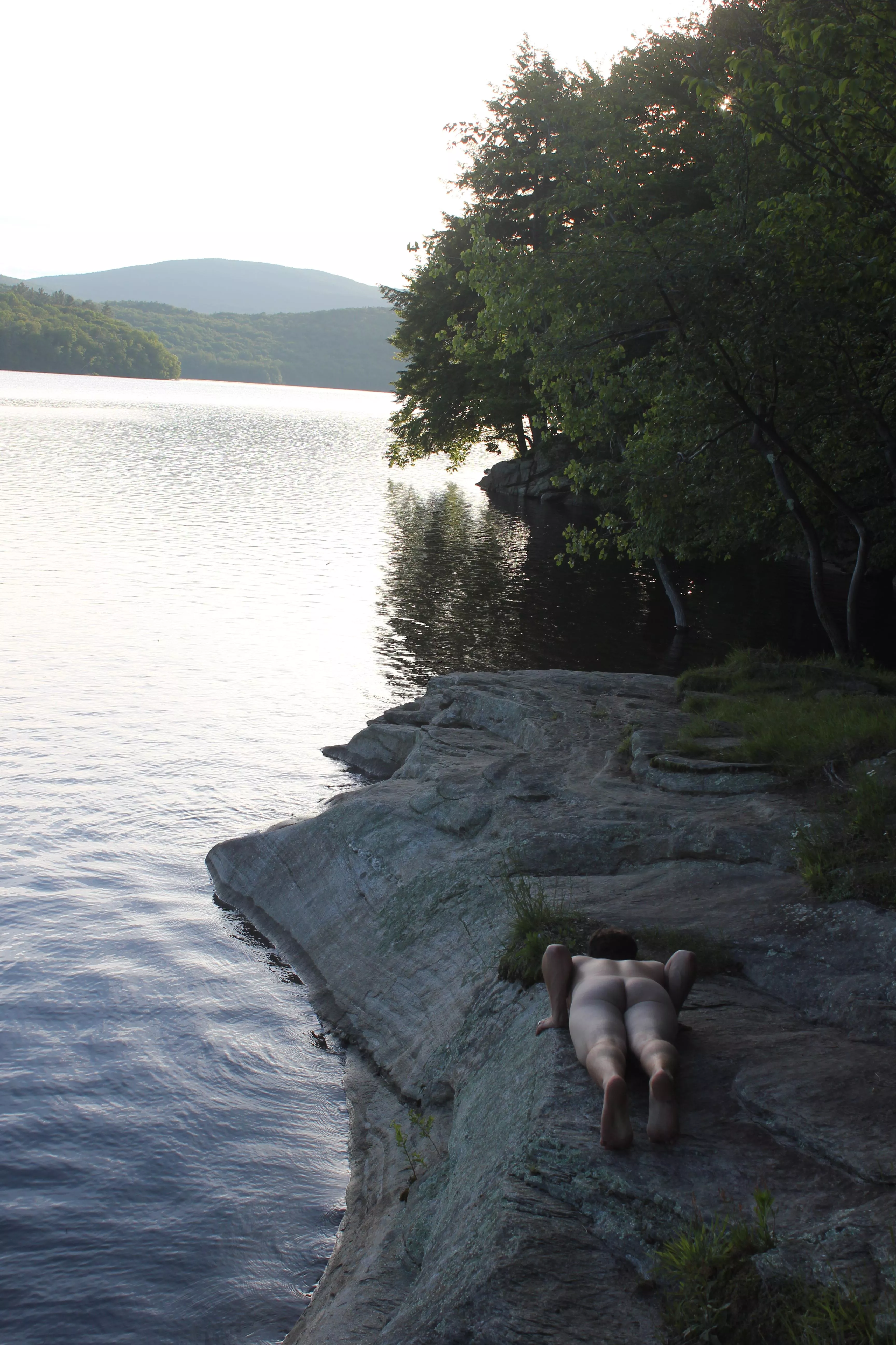 Nude Yoga Outdoor by the Lake
