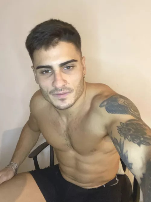 Thirsty for a taste of my rock-hard abs, baby?