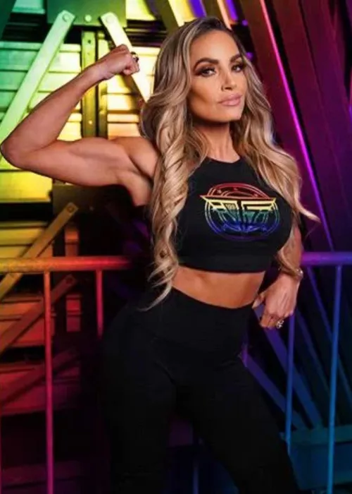 Trish Stratus from WWE is so fit, athletic, and strong. She could beat the crap out of men