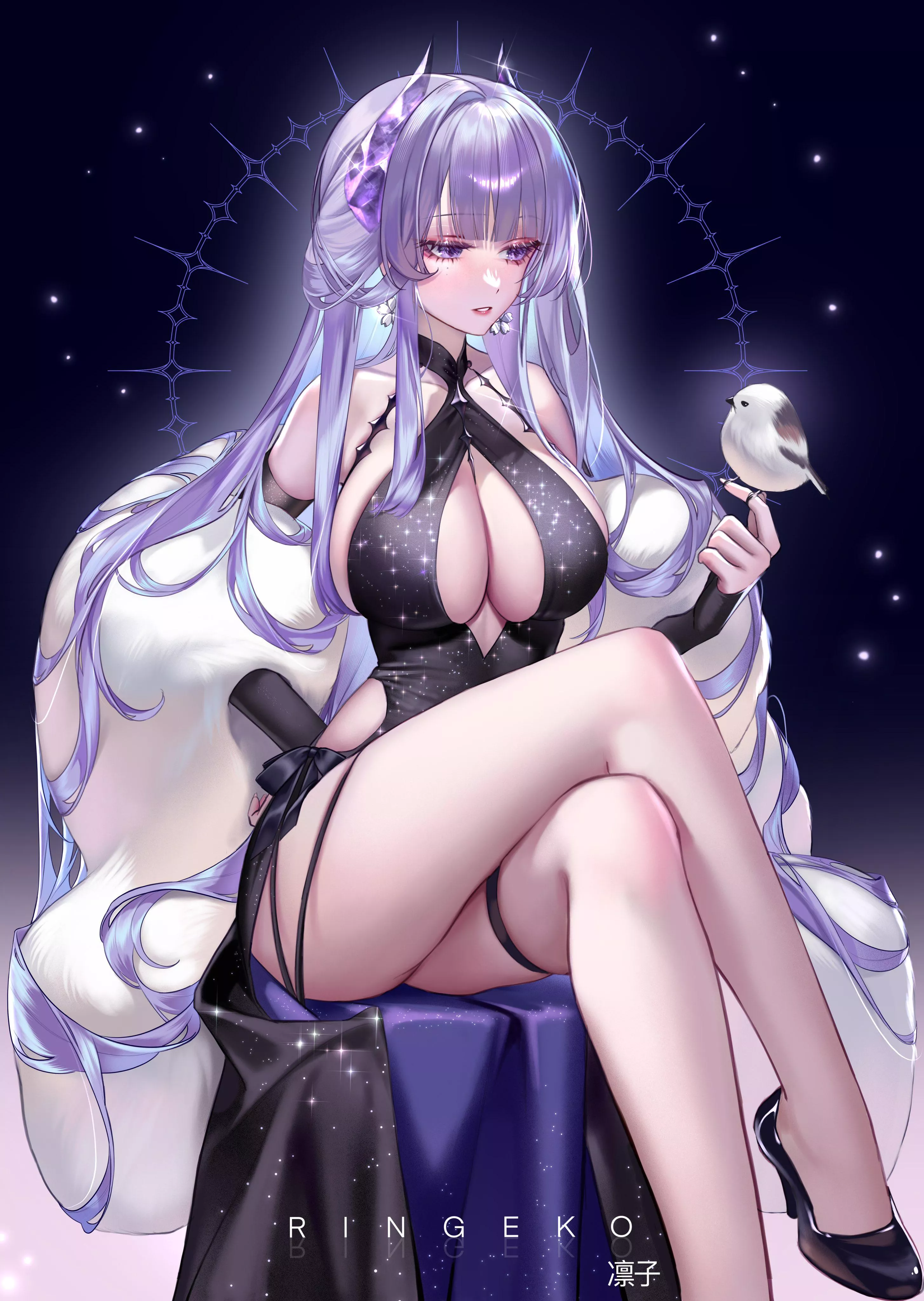 Beautiful in black dress (Ringeko / ringeko_tan) [Original]