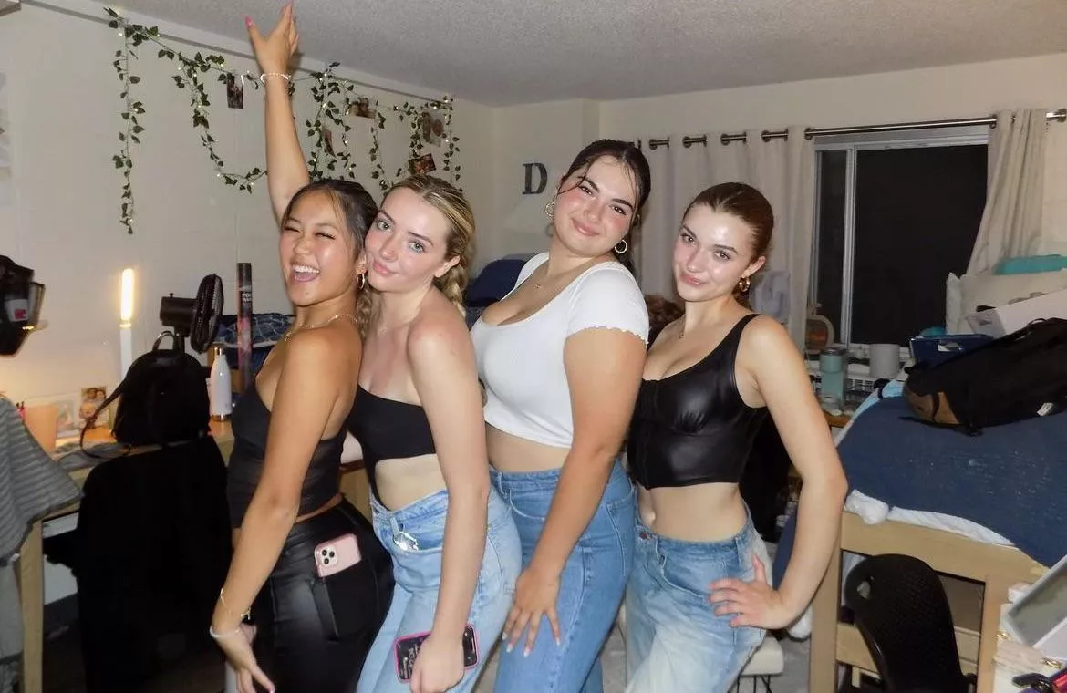 Black and White Tops. Left to Right, 1-4.