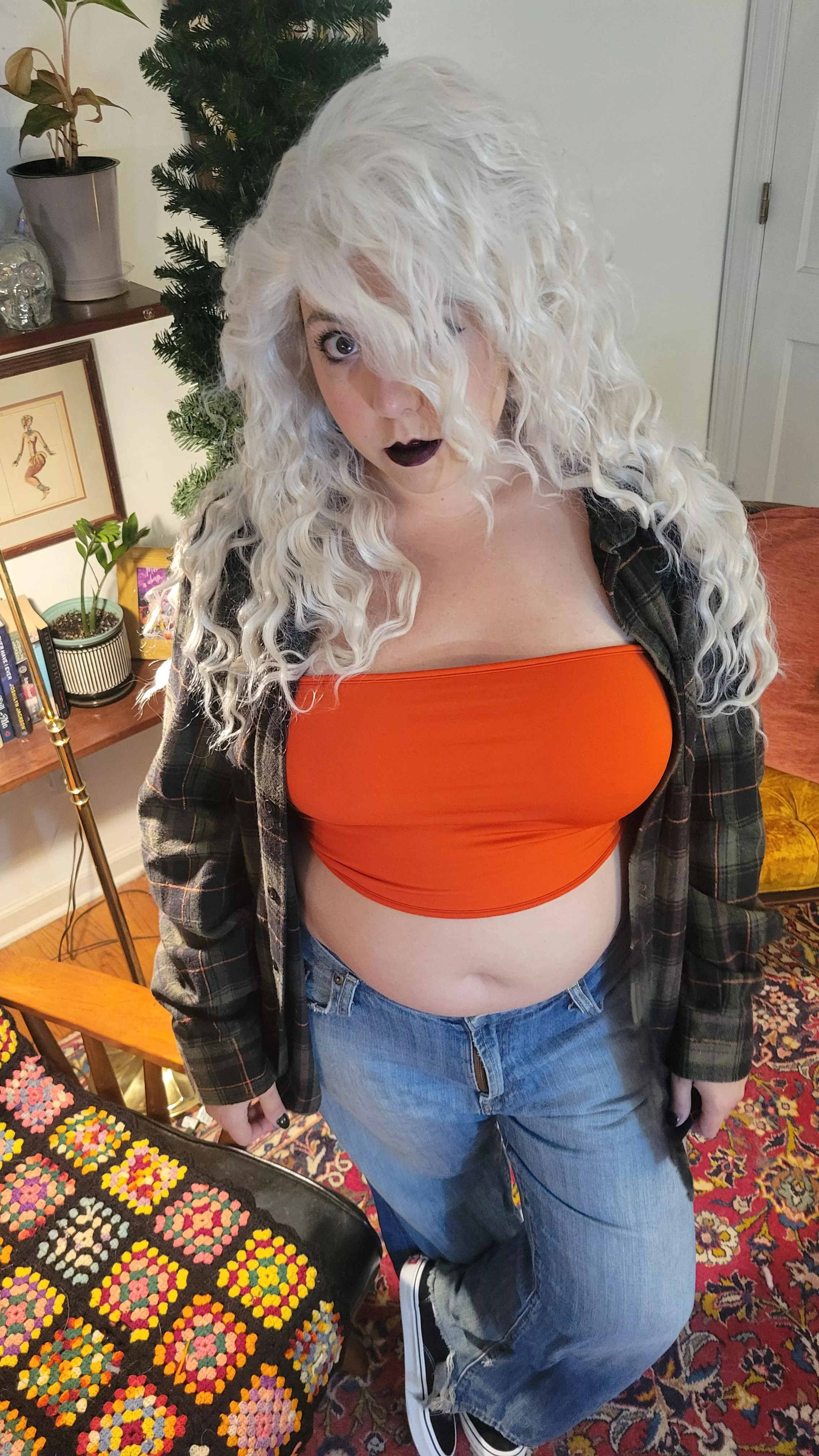 Chubby tummy peeking through