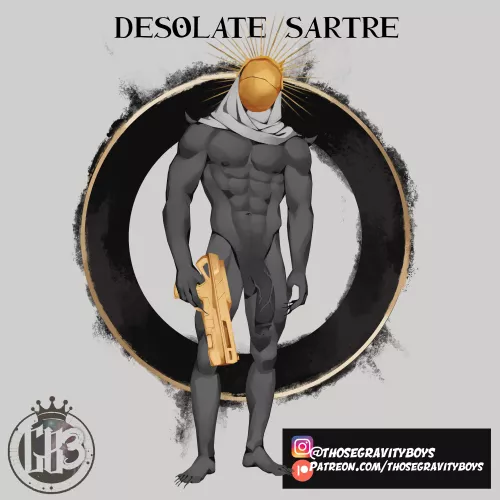 Decided on do a new OC, Desolate Sartre. Half angel, half demon. Like his big guns?