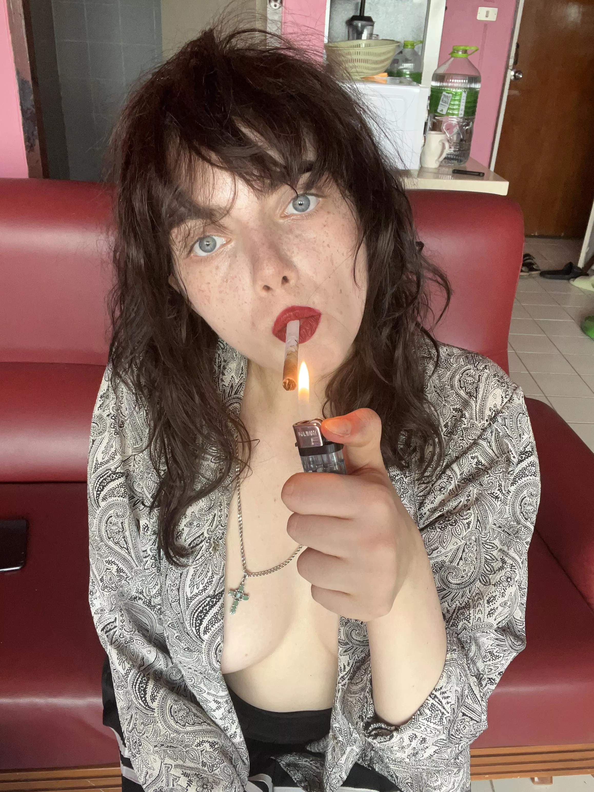 Do you want to help me light a cigarette?