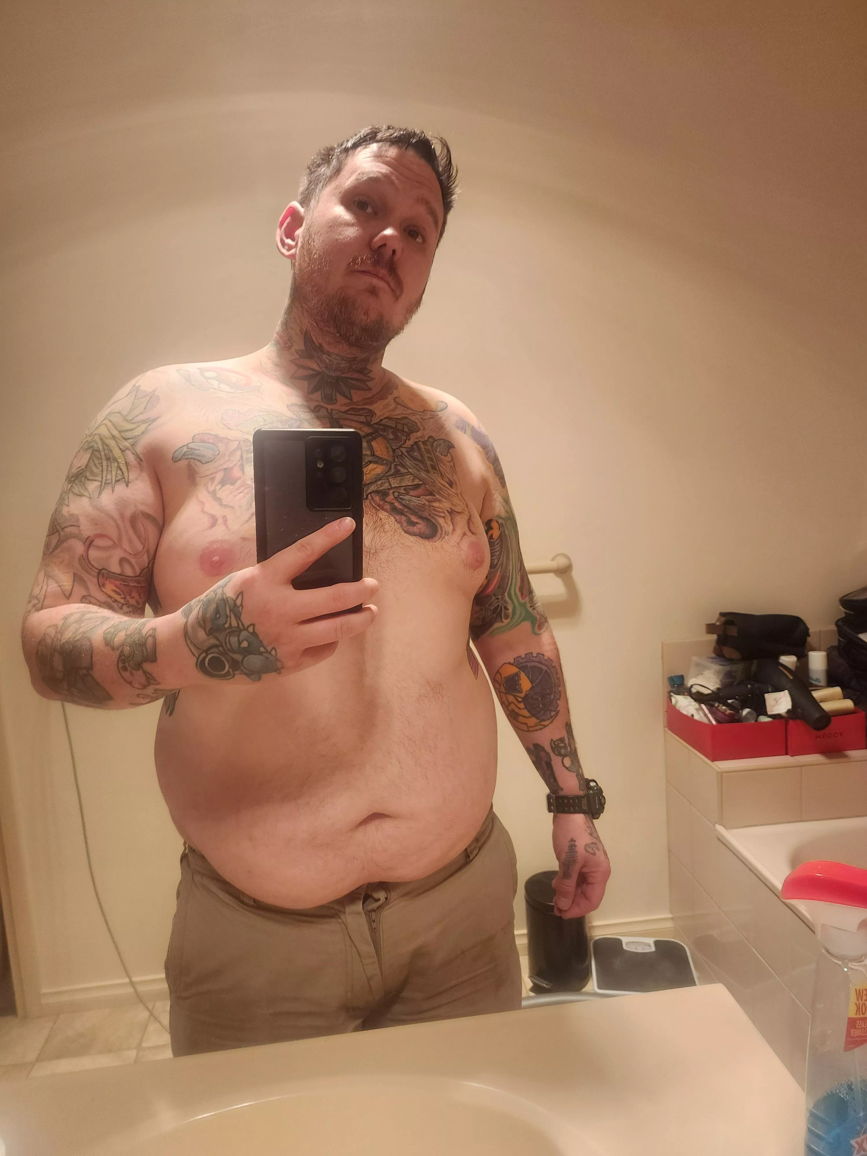 House work with or without shirt today?