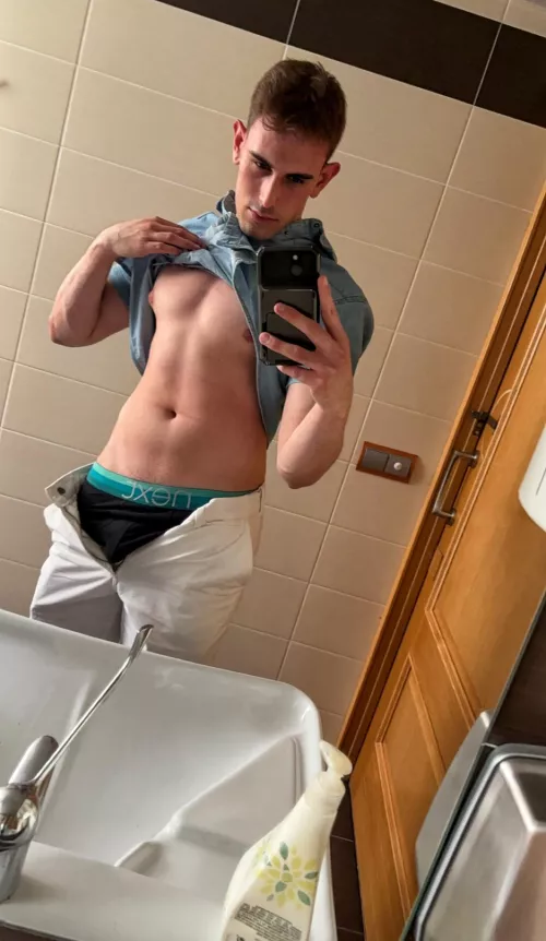 I’m in a church right now, perfect place to fuck in the bathroom?😉