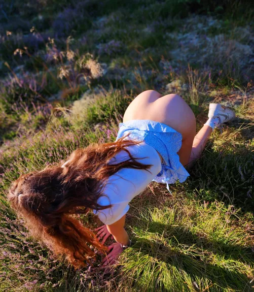 I've positioned myself so you can lick my little butt, are you coming? 😋