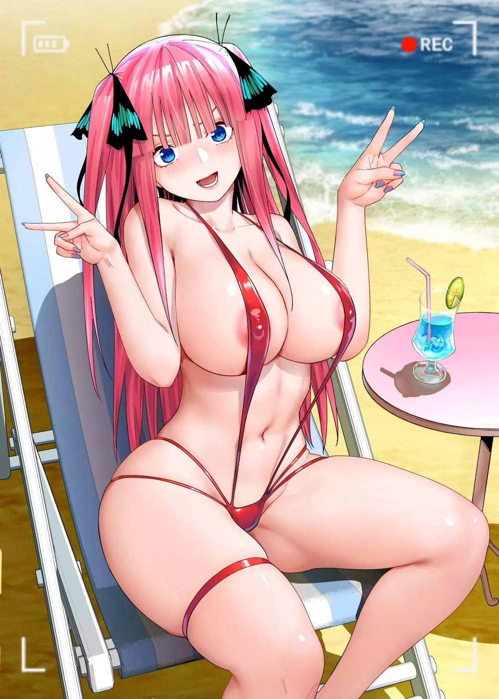 Double V From Nino On The Beach [The Quintessential Quintuplets]