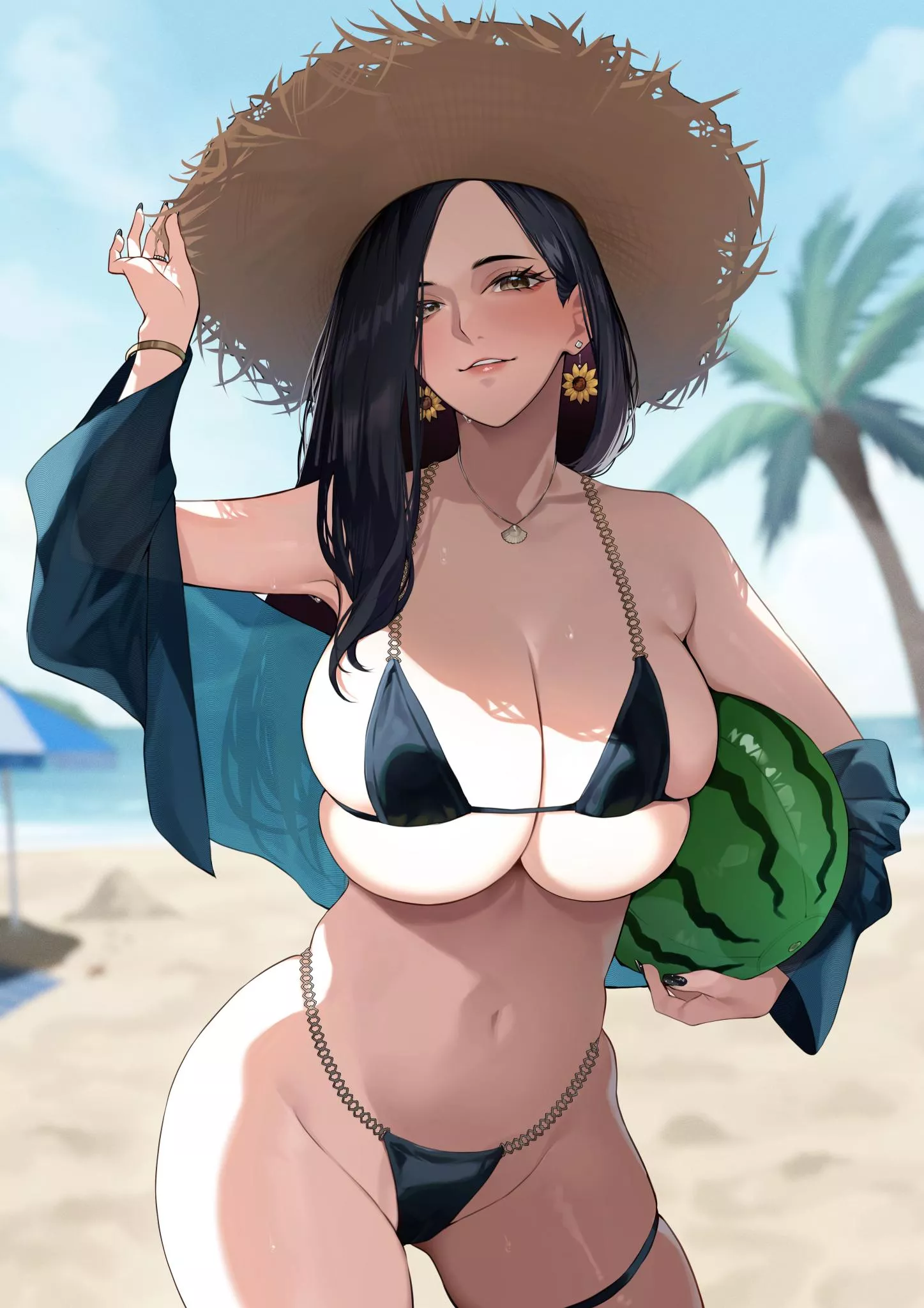 milf with straw hat in bikini [original]
