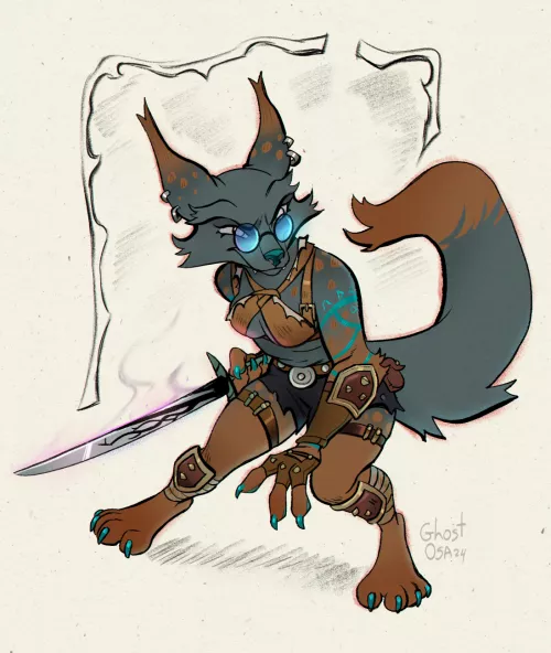 Ready to fight!! (commission drawn by me)