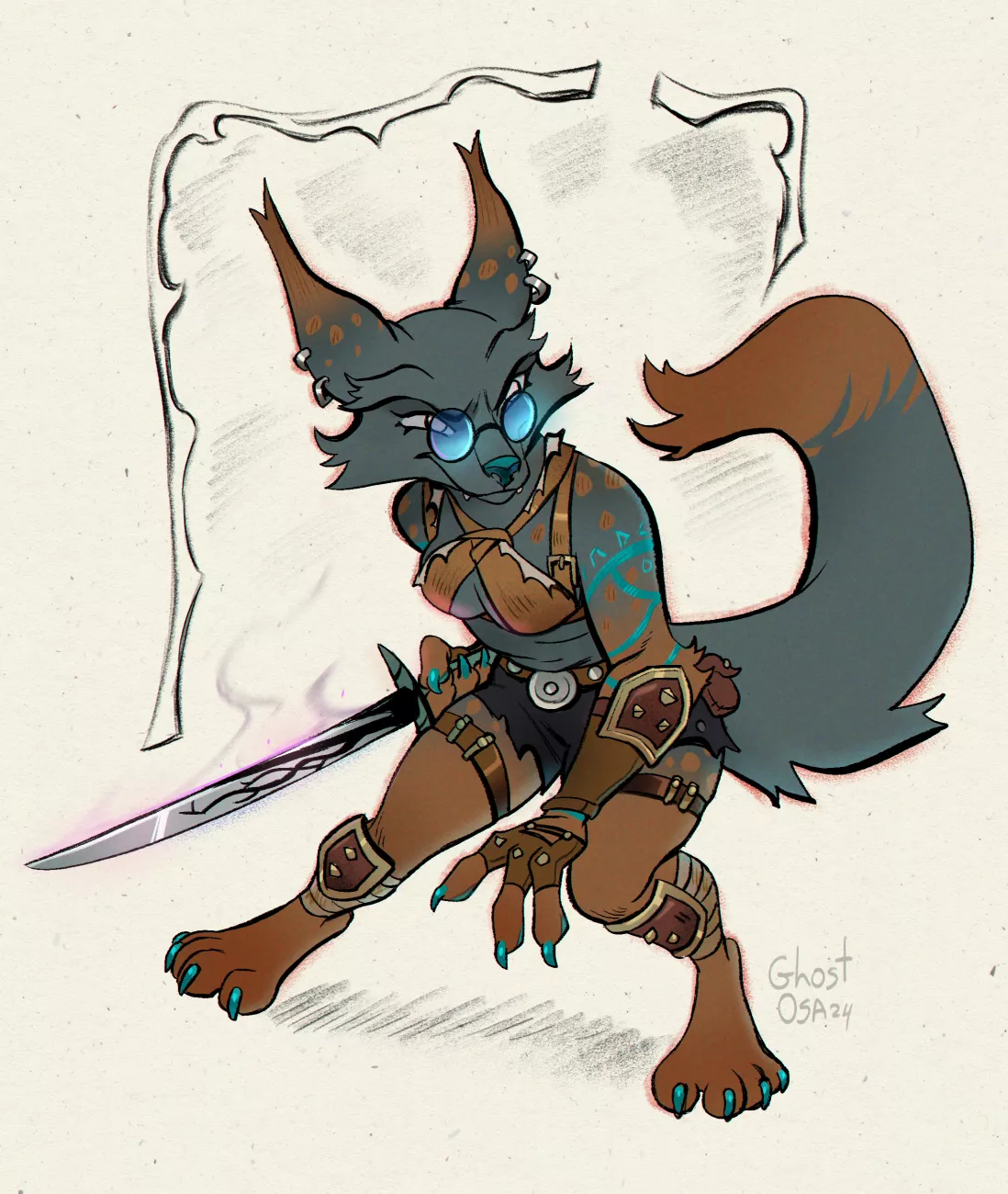 Ready to fight!! (commission drawn by me)