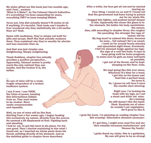 Your conspiracy theorist mother [Cum feeding] [Loving?] [Noncon] [Incest] [Mother and son] [Accidental asphyxiation]