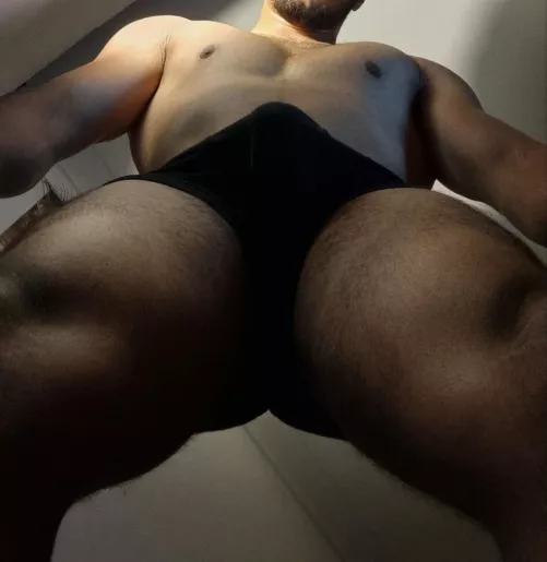 Are you a good boy? Daddy wants you to get on your knees and pull my boxers down with your teeth. Feel the sweat and steam coming of my balls.