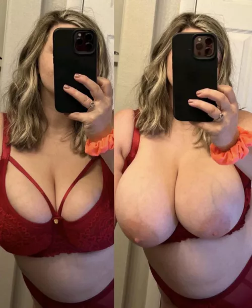 In and out of a 38G bra 