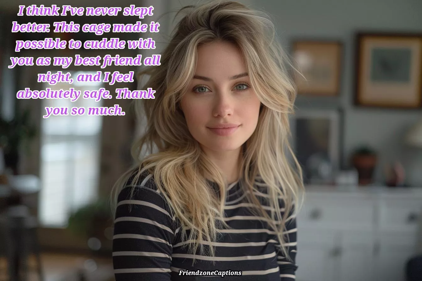 Make sure that she can feel safe