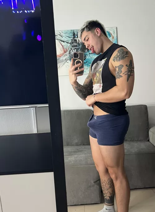 Sneak peek of my package in this sexy boxer brief?