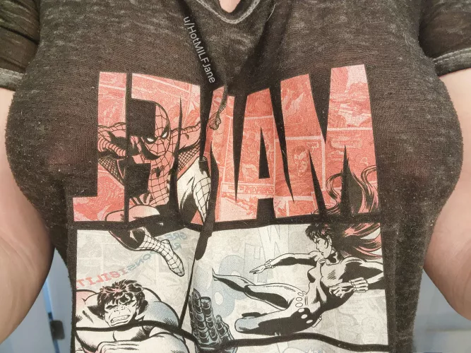 Wore this shirt again recently & my pokies were on full display for folks