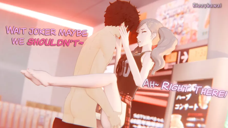 Ann And Joker Have a Little Too Much Fun In The Subway (@RizzyKawai) (Animated version in comments) 