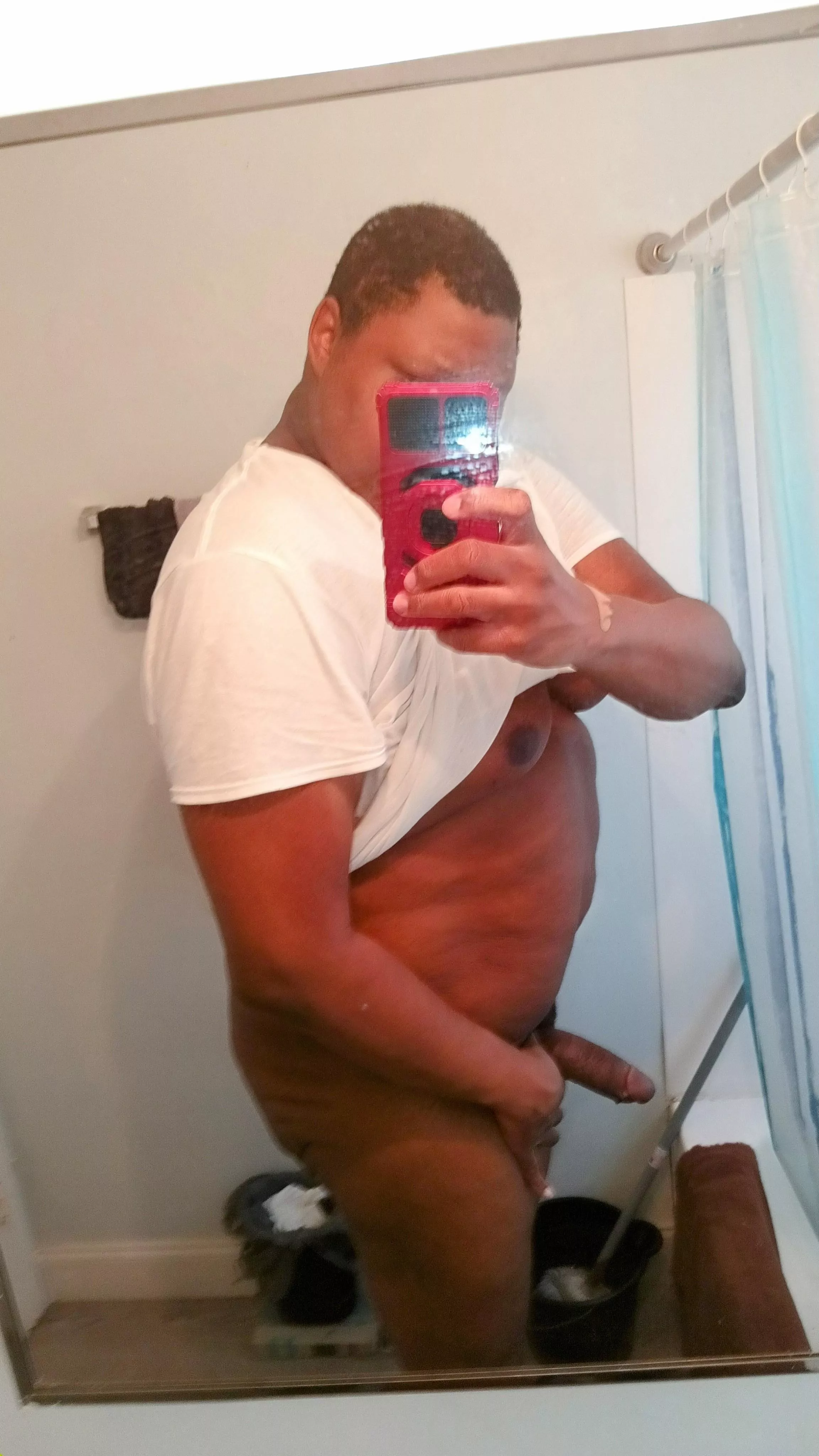 I'm my biggest critic but I'm still working on being comfortable in front of a mirror.