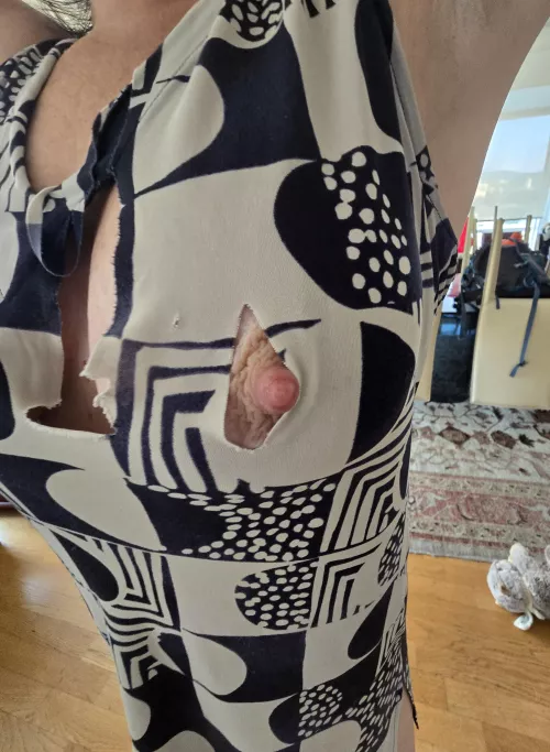 My nipples are so hard they rip through fabric