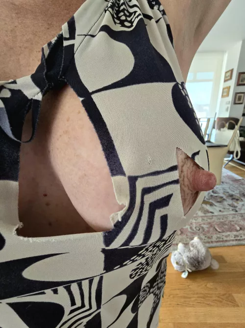 My nipples are so hard they rip through fabric