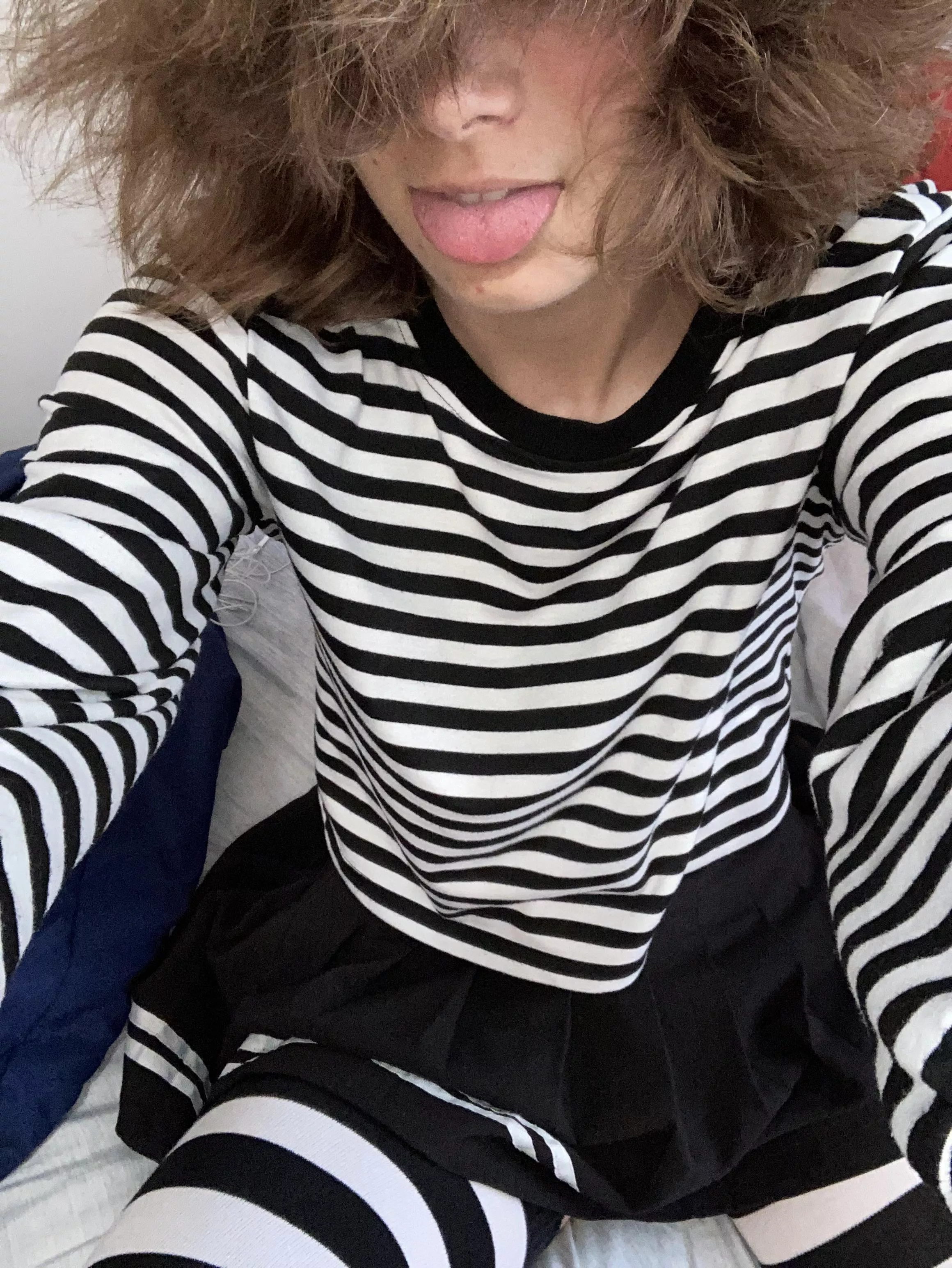 opinions on my outfit? (i’m a trans fem nonbinary person but i like to think i’m a femboy) 