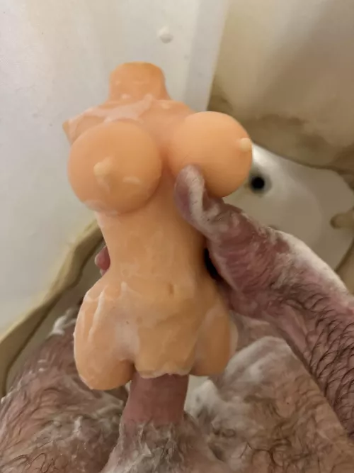 Spending some quality time in the shower with my favorite girl. 