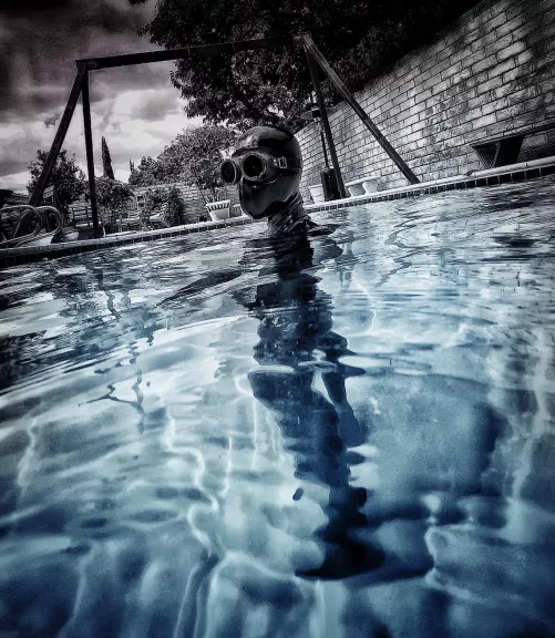 Went for a swim before the storm hit