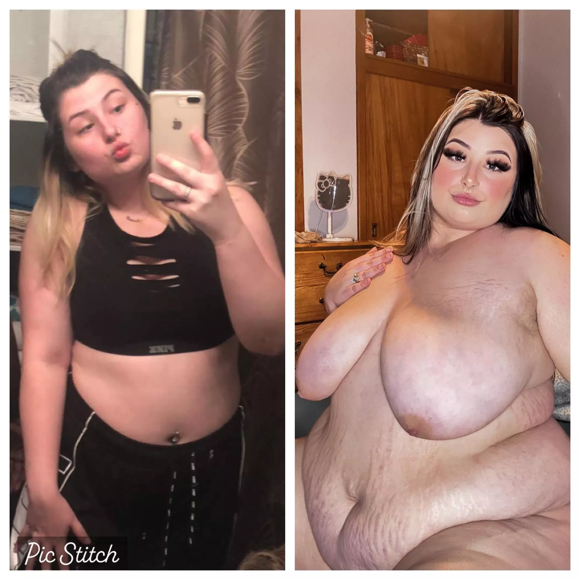 Bigger belly bigger tits👅