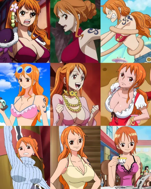 Let’s keep the Nami theme going! Which outfit would you fuck her in from best to worst? 