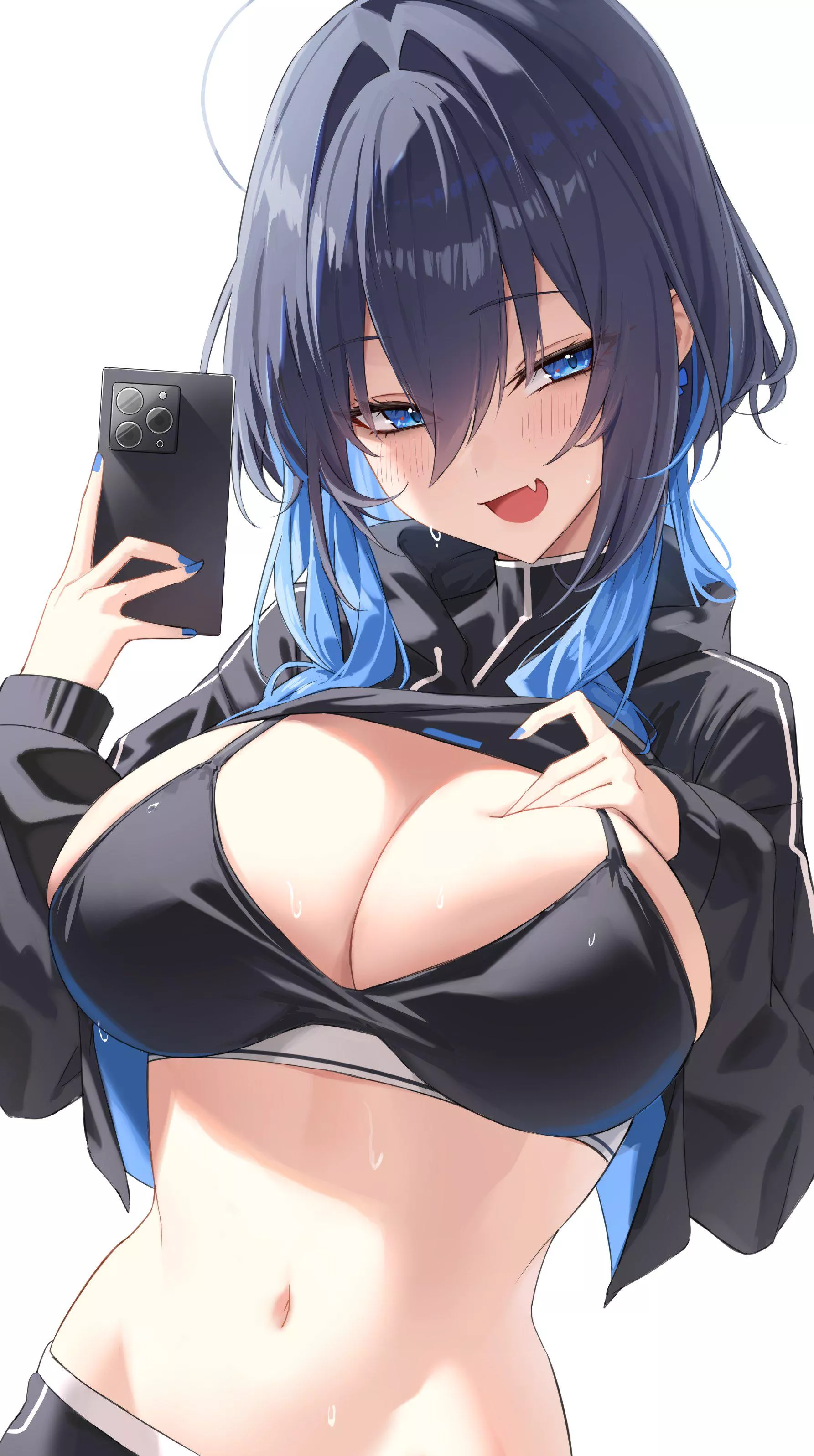 Ouro Kronii takes selfie (ruru_nnnn) [Hololive]