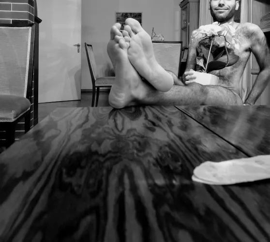 Taking care of the flowers.