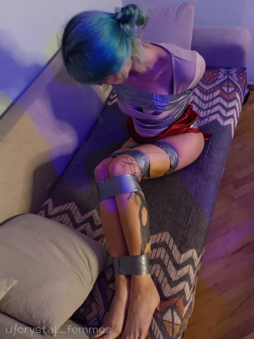 Tied up with a duct tape, well and secure