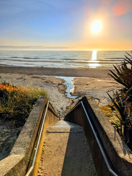 A little stairway to heaven in Lincoln City, Oregon