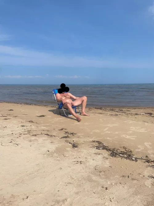 Hanging out at Lake Michigan 