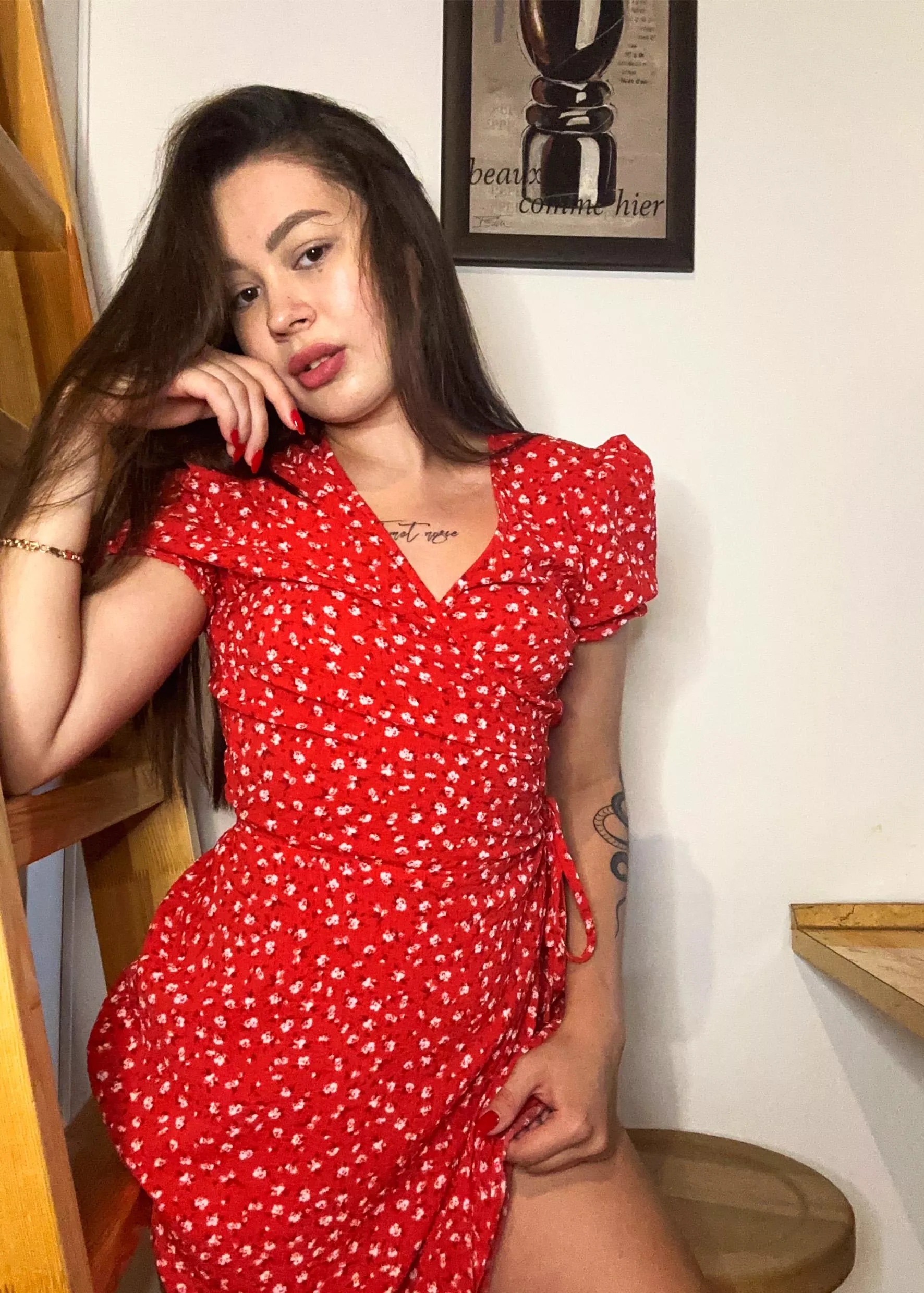 Hope you find my red sundress cute