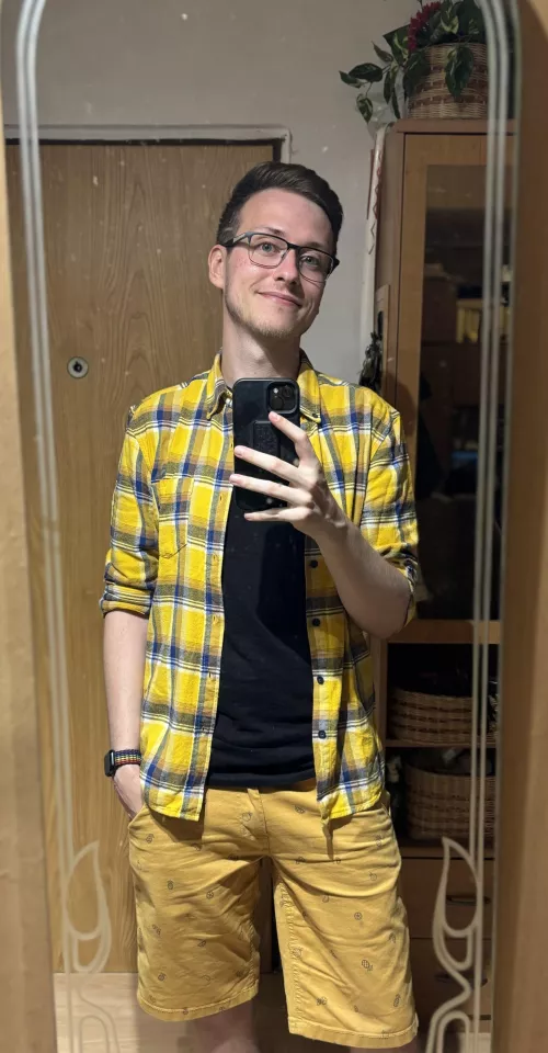 I attended my first ever Pride (Prague Pride) with my friends this past Saturday and we had a blast! Took a picture of what I wore after I got home. I am not the most fashionable guy, but I think I did OK. Definitely going again next year!