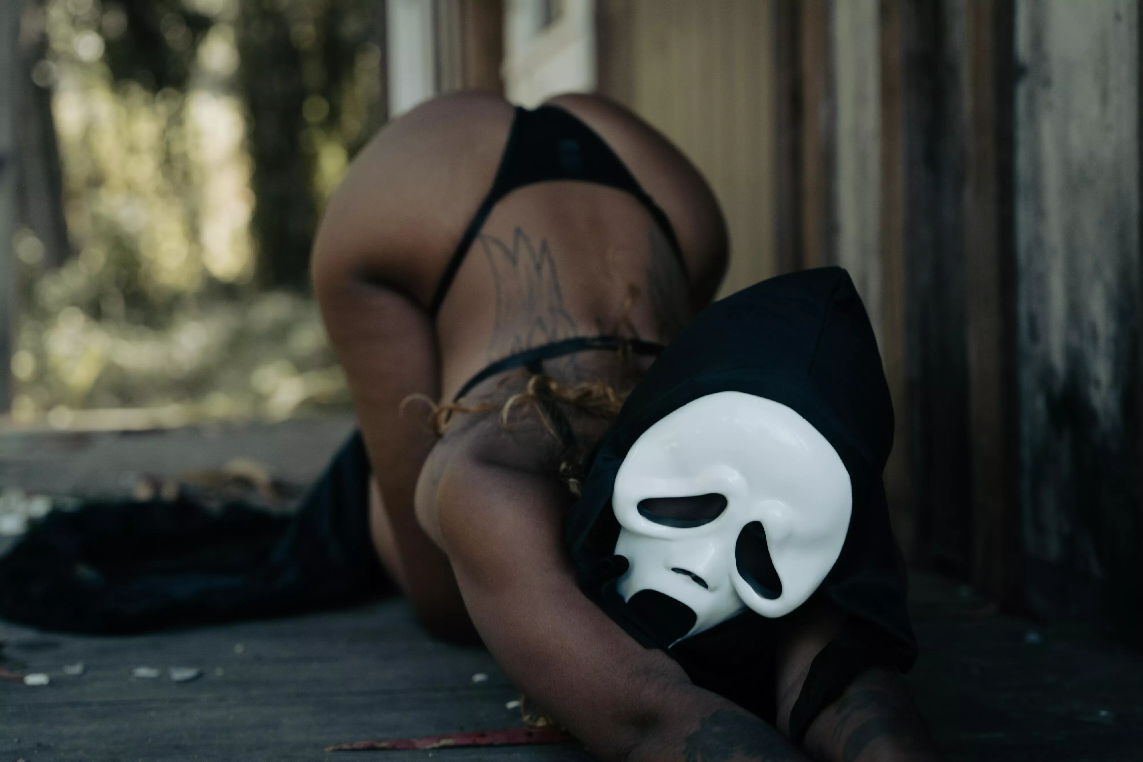 I will crawl on your bed at night with booty up.